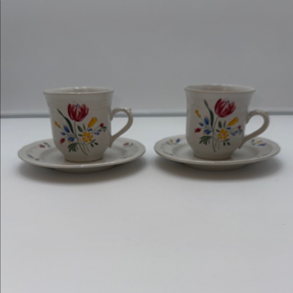 Ten Strawberry Street French Country Kitchen Coffee Cup & Saucer set of 2